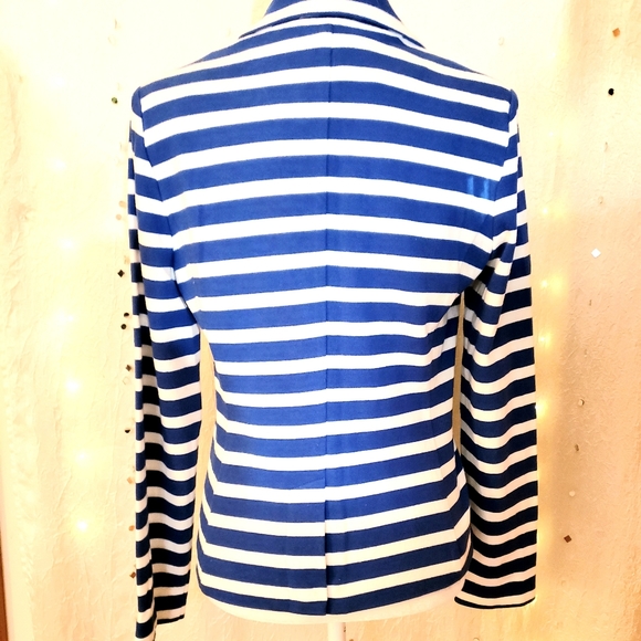 Gap Spring Blazer size small blue and white stripe - Picture 2 of 2